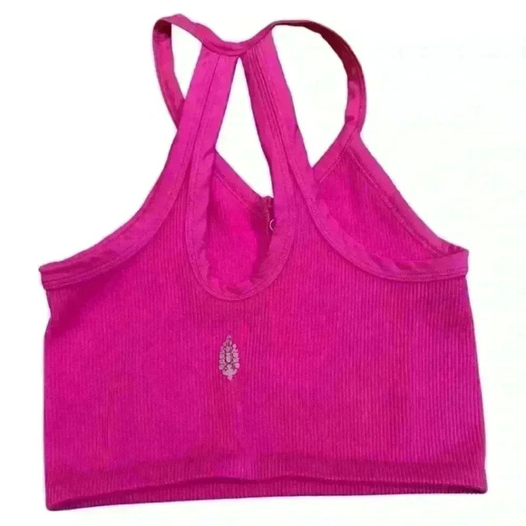 Free People Movement Magenta Free Throw Henley Crop Tank Size Small - Picture 5 of 9